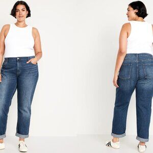NWOT OLD NAVY plus mid rise wow boyfriend jeans in aster (sz22)